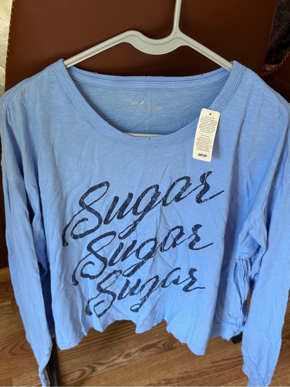 aerie Light Blue Graphic Tee
